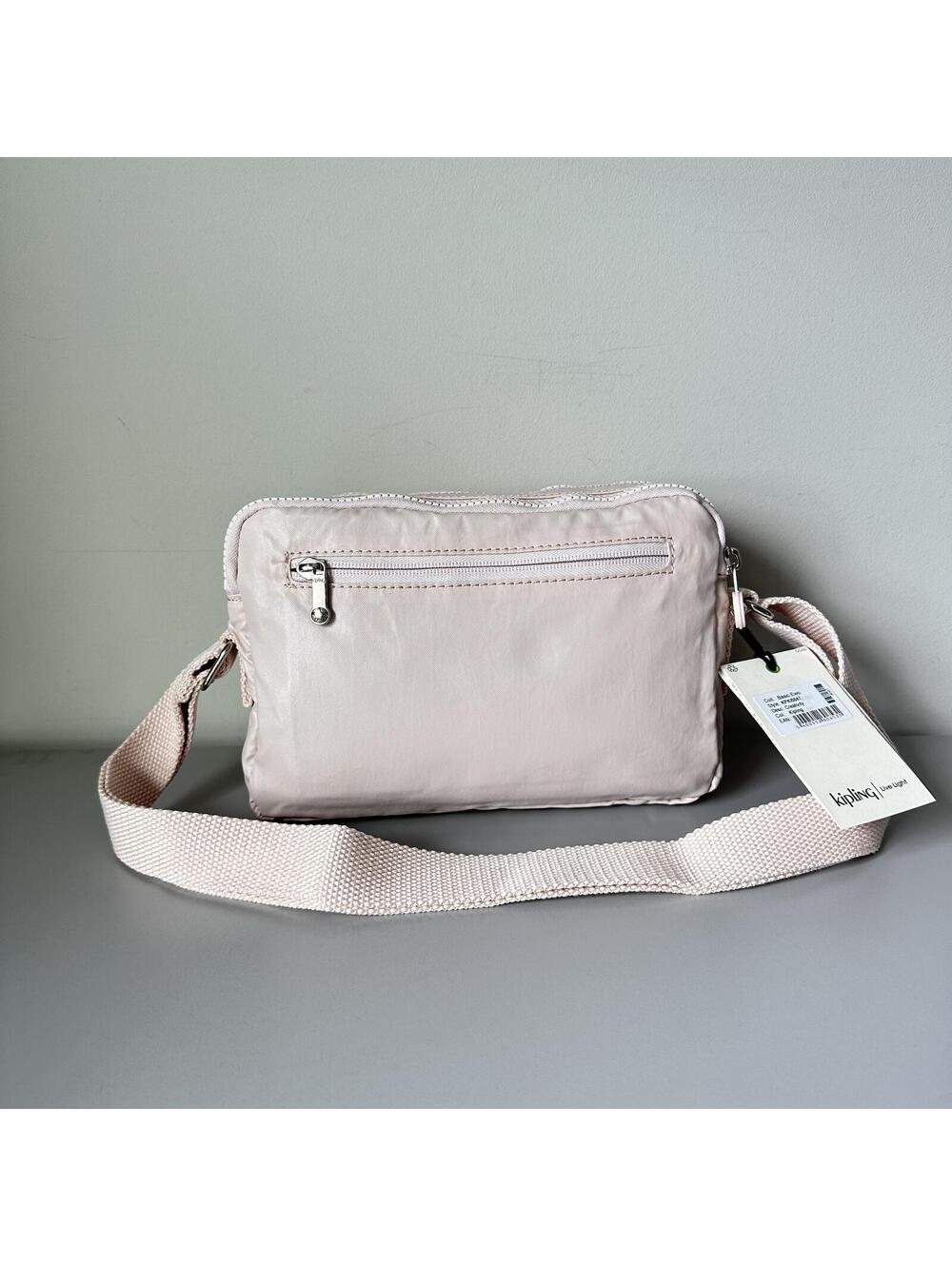 Kipling Abanu Medium Crossbody Bag Pearl Pink NWT - Picture 3 of 7